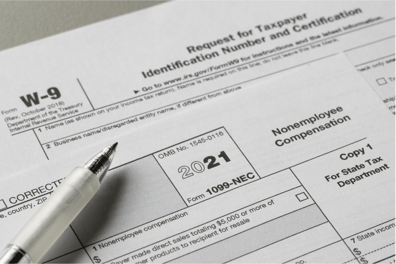 W-9 Tax form for 1099's